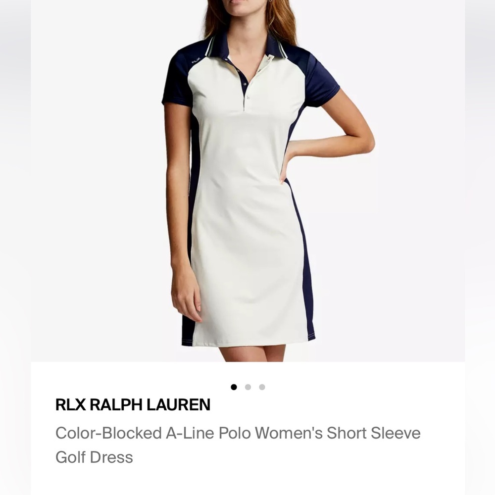 RLX Ralph Lauren Navy/Multi Color   Golf Dress Medium
